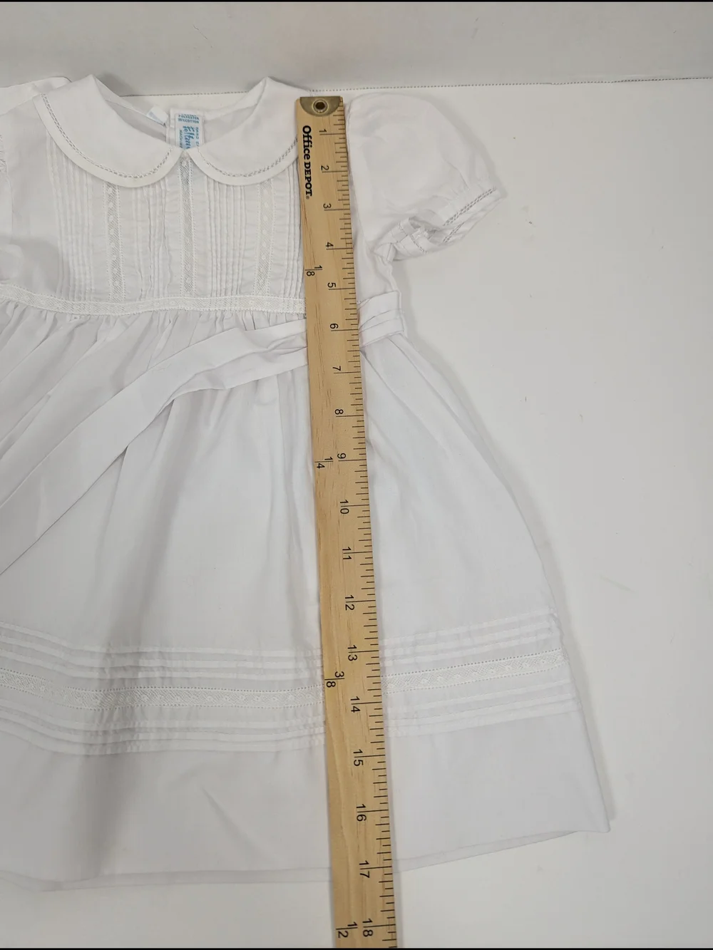 Feltman Brothers White Flower Girl Dress Christening Baptism Heirloom 12 Months